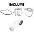 Pack inodoro compacto Rimless + cisterna + bidé compacto PARIS