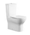 Pack WC inodoro completo PRAGA| Compuesto por cisterna con mecanismo ECO, taza BTW rimless y asiento con tapa amortiguada