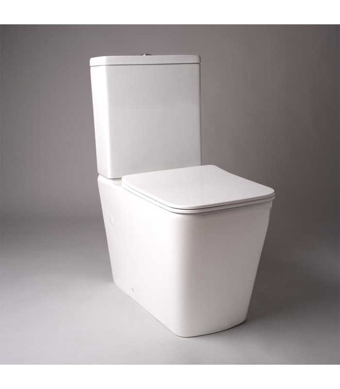 Inodoro PARIS Compacto de Dos Piezas  Diseño  Moderno. Mecanismo Economizador 3/6. Salida Dual. Asiento en ABS, Rimless.