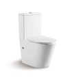 Inodoro VENECIA Pack WC  Compacto Blanco con Sistema Rimless, Diseño Moderno Tapa con caida amortiguada, Salida Dual Eficiente
