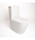 Inodoro VENECIA Pack WC  Compacto Blanco con Sistema Rimless, Diseño Moderno Tapa con caida amortiguada, Salida Dual Eficiente