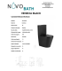 Inodoro VENECIA BLACK Compacto. Mecanismo ECO 3/6. Salida Dual.Asiento en UF. Sistema Rimless.