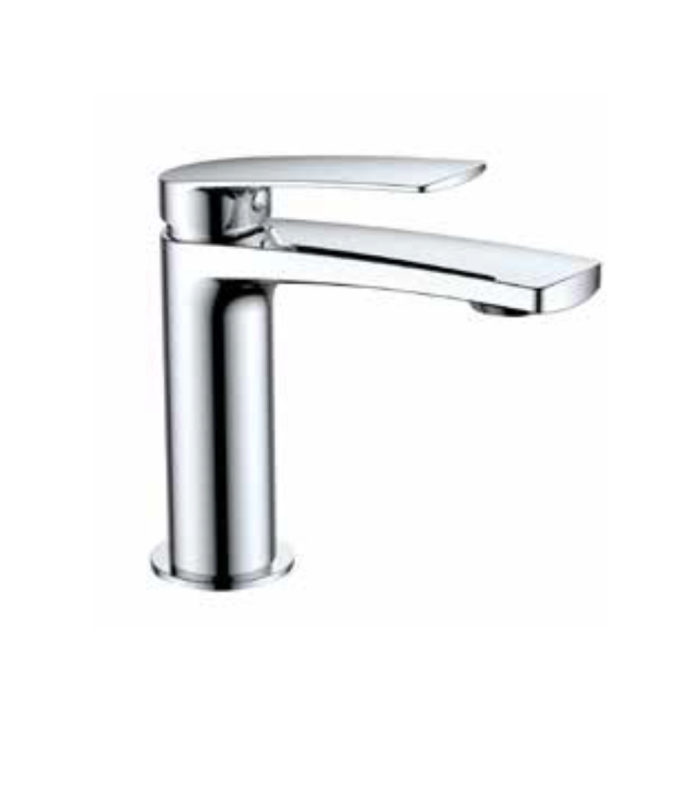 Monomando para  lavabo 118mm Malibú, cuerpo en latón cromo, cartucho cerámico de 35mm