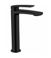 Monomando para  lavabo de caño alto 242mm Malibú, cuerpo en latón NEGRO, cartucho cerámico de 35mm