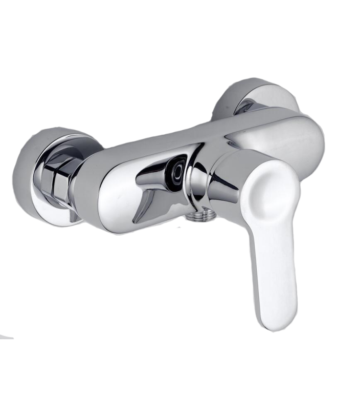 Grifería monomando para ducha Lisboa, incluye soporte articualdo y flexo de metal reforzado