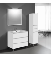 Mueble de baño en conjunto Venecia, dos colores disponibles incluye encimera de porcelana y espejo