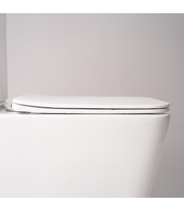 Inodoro PARIS Compacto de Dos Piezas  Diseño  Moderno. Mecanismo Economizador 3/6. Salida Dual. Asiento en ABS, Rimless.