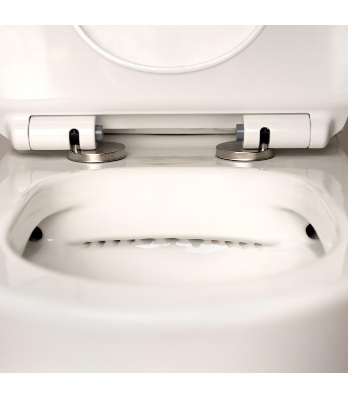 Inodoro PARIS Compacto de Dos Piezas  Diseño  Moderno. Mecanismo Economizador 3/6. Salida Dual. Asiento en ABS, Rimless.