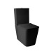 Pack Inodoro completo compact square rimless negro con tapa amortiguada UF