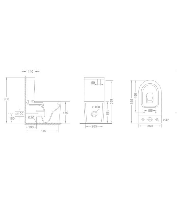Pack Inodoro completo movilidad reducida rimless blanco con tapa amortiguada UF