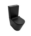 Inodoro completo compacto negro Round black rimless Pack inodoro fabricado en porcelana negra con tapa amortiguada UF