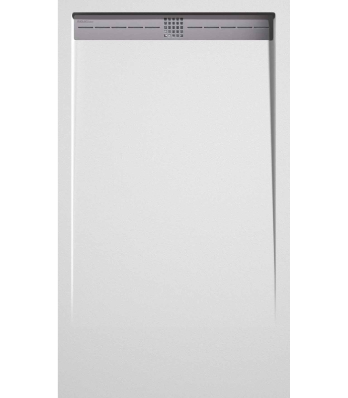 Plato de ducha de resina Lime | Textura lisa | carga mineral válvula y rejilla incluida