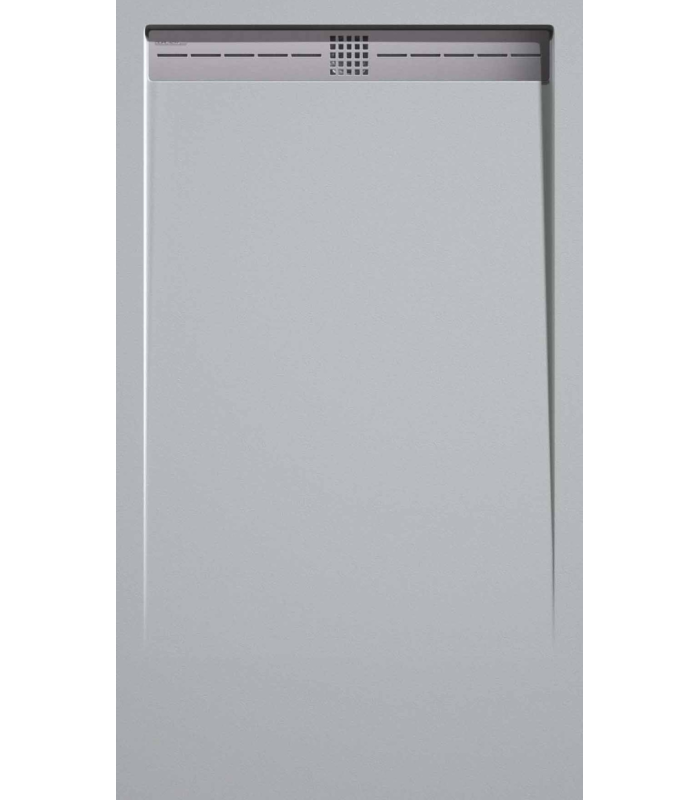 Plato de ducha de resina Lime | Textura lisa | carga mineral válvula y rejilla incluida