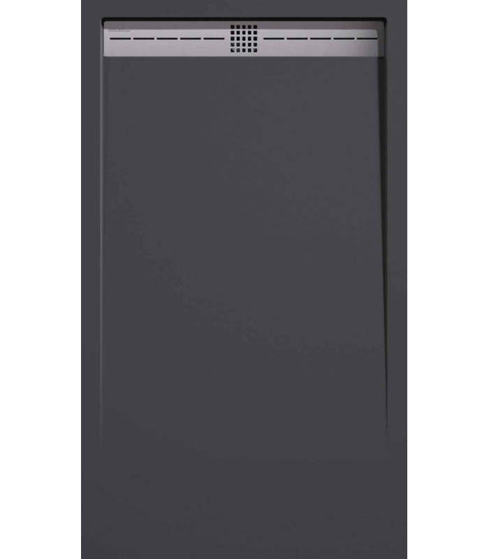 Plato de ducha de resina Lime | Textura lisa | carga mineral válvula y rejilla incluida