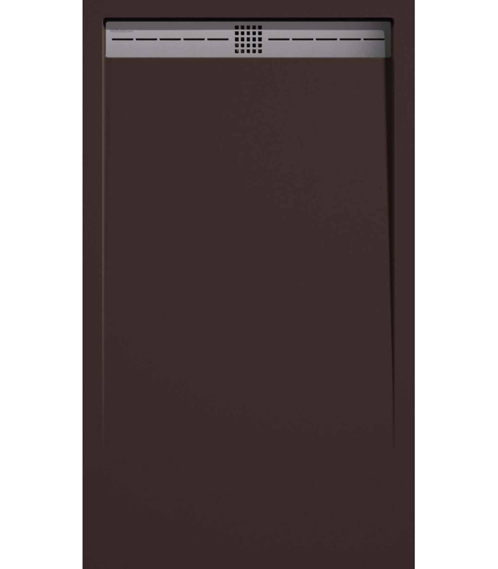 Plato de ducha de resina Lime | Textura lisa | carga mineral válvula y rejilla incluida