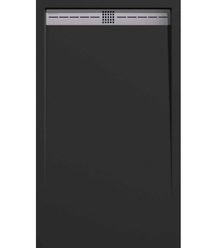 Plato de ducha de resina Lime | Textura lisa | carga mineral válvula y rejilla incluida