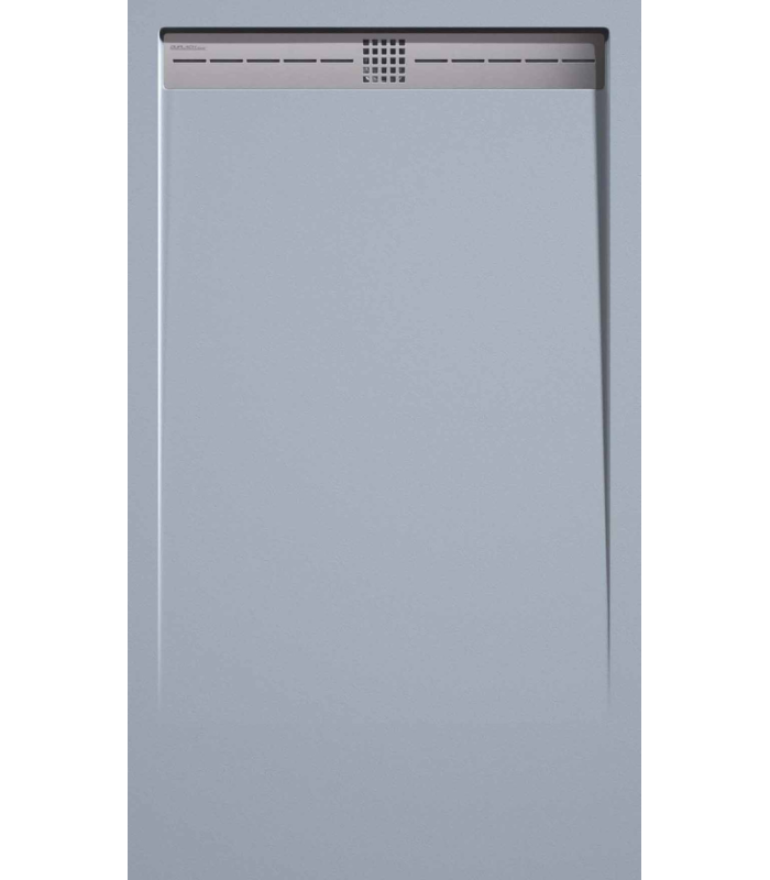 Plato de ducha de resina Lime | Textura lisa | carga mineral válvula y rejilla incluida