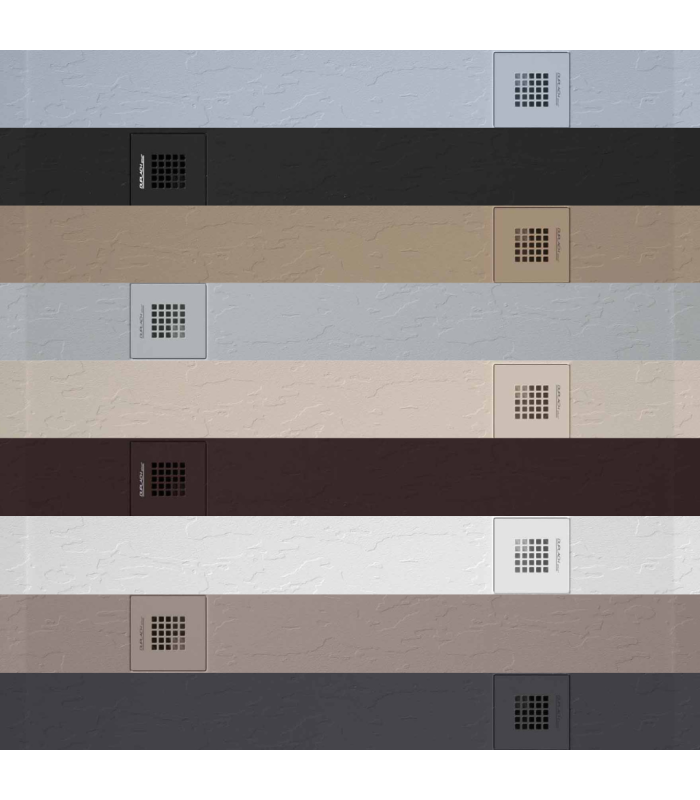 Plato de ducha Classic | Textura lisa | carga mineral válvula incluida