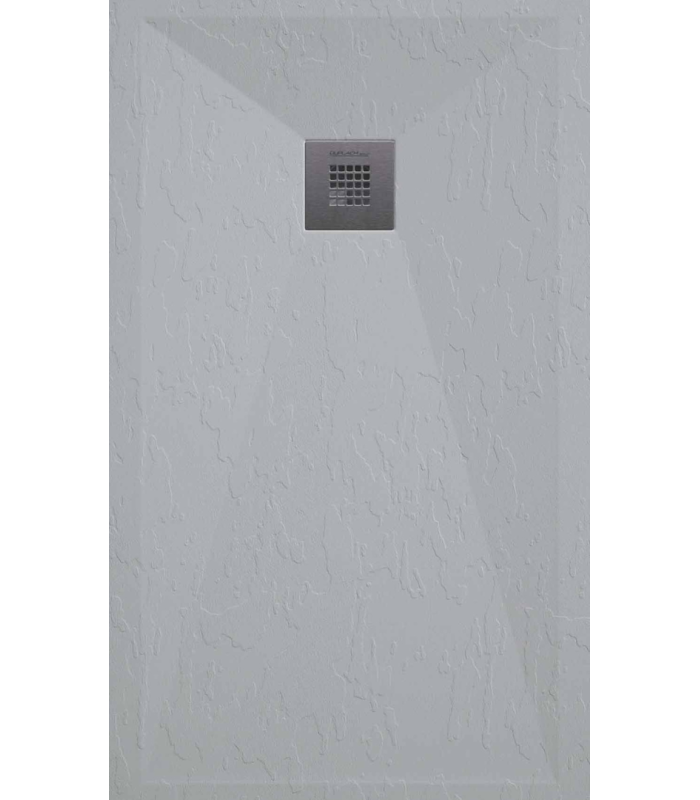 Plato de ducha Classic | Textura pizarra | carga mineral válvula incluida