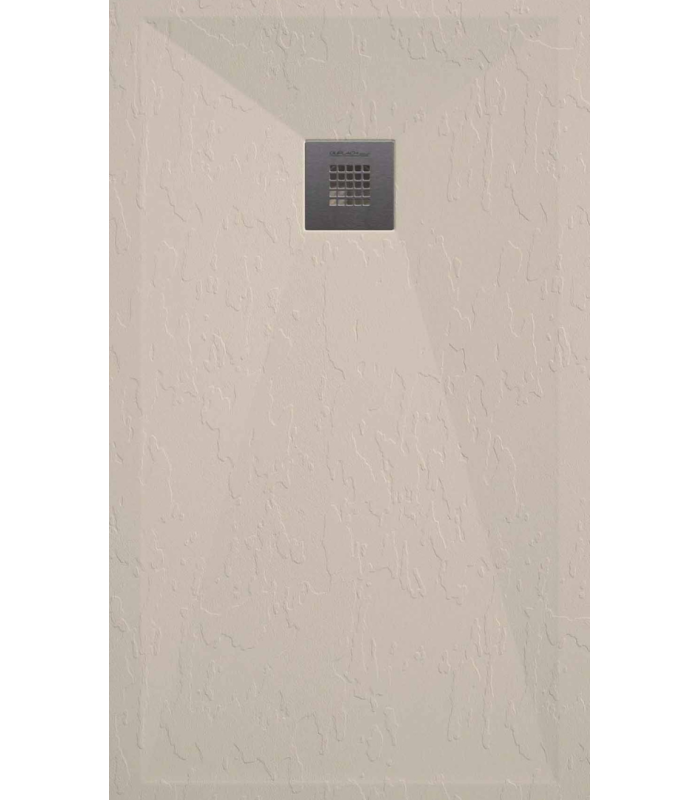 Plato de ducha Classic | Textura pizarra | carga mineral válvula incluida