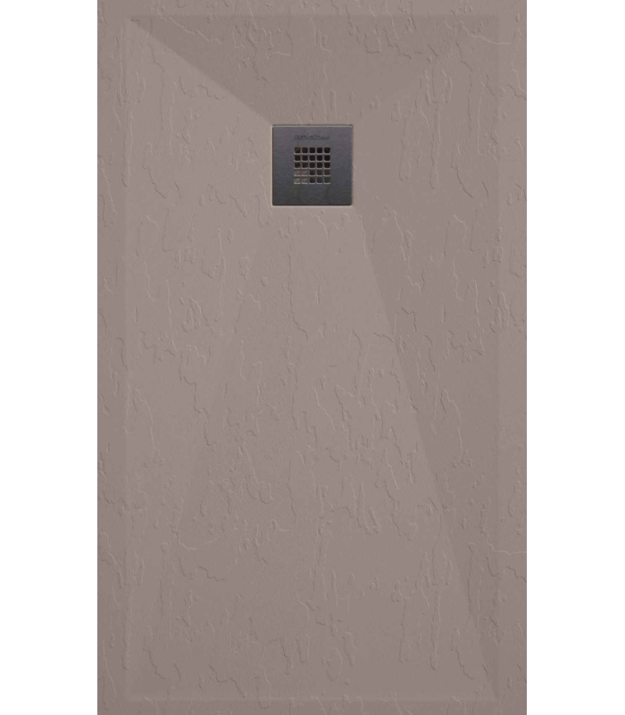 Plato de ducha Classic | Textura pizarra | carga mineral válvula incluida