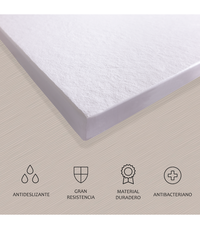 Plato de ducha Rota | Textura pizarra | carga mineral válvula y rejilla incluida