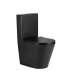 Pack Inodoro completo compact round rimless negro con tapa amortiguada UF