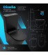 Pack Inodoro completo compact round rimless negro con tapa amortiguada UF