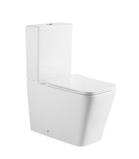 Pack Inodoro completo compact square rimless blanco con tapa amortiguada UF