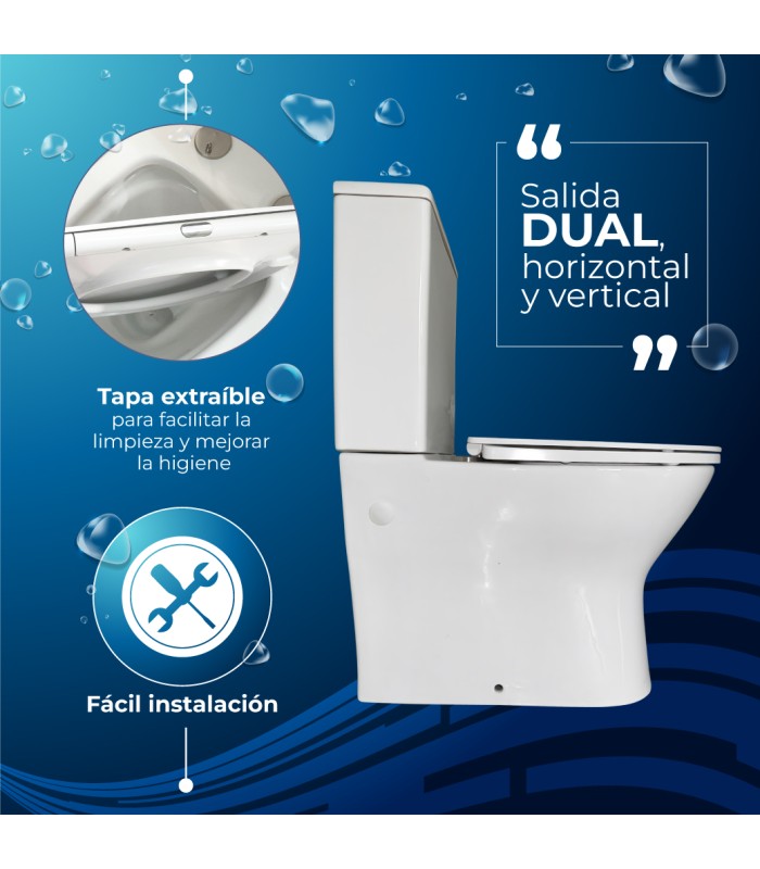 Pack Inodoro completo tapa UF y rimless con doble descarga