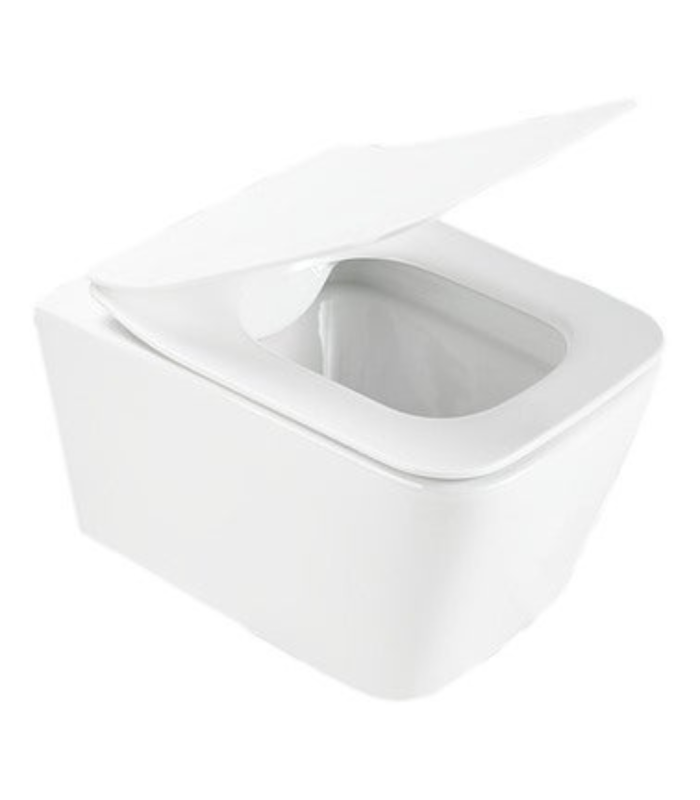 Pack Indoro suspendido cuadrado blanco con tapa amortiguada UF