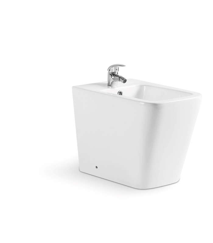 Bidé cuadrado, fabricado en porcelana blanca de alta calidad