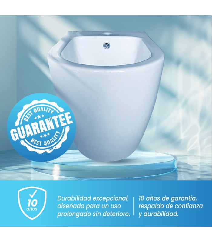 Bidé  redondeado de cerámica blanca de alta calidad
