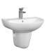 Lavabo con Semipedestal de porcelana blanca