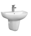 Lavabo con Semipedestal de porcelana blanca
