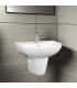 Lavabo con Semipedestal de porcelana blanca