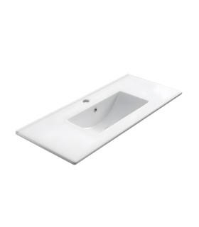 Encimera de porcelana blanca de 80 cm