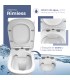 Pack WC inodoro completo PRAGA| Compuesto por cisterna con mecanismo ECO, taza BTW rimless y asiento con tapa amortiguada