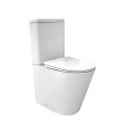 Inodoro VENECIA Pack WC  Compacto Blanco con Sistema Rimless, Diseño Moderno Tapa con caida amortiguada, Salida Dual Eficiente